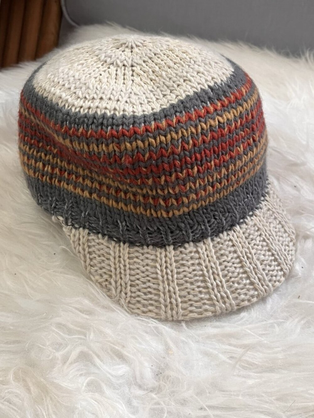 SCALA Handmade Wool Blend Multi-Color Knit Hat Cap Women's One Size